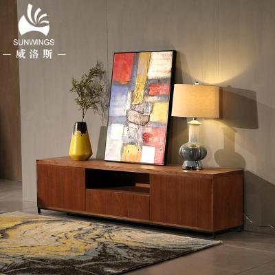 China Modern Luxury Design Convertible TV Stand Console Stand Solid Wood Living Room Furniture for sale