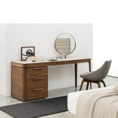 China Modern and simply style modern solid wood ash wood dressing table bedroom desk set furniture for sale