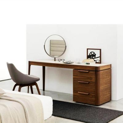 China Modern Nordic Bedroom Furniture Set Ash Solid Wood Computer Desk Dressing Table for sale