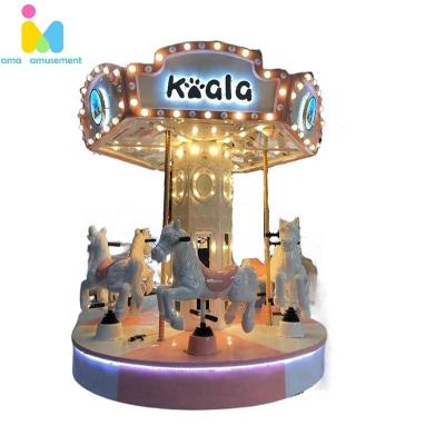 China Hot Popular Joyful Kids Ride Carousel 6 Players Round Horse Swing Kids Riding Machine W2500*D2500*H2800mm for sale