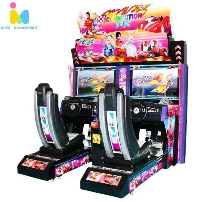 China Indoor Outdoor Playground Amusement Dual Player Arcade Auto Car Racing Driving Simulator Racing Game Machine for sale