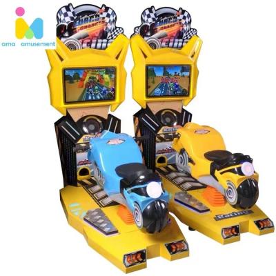 China Metal+plastic kids ride on coin operated motorcycle game racing car games machine motorcycle kiddie ride for sale for sale