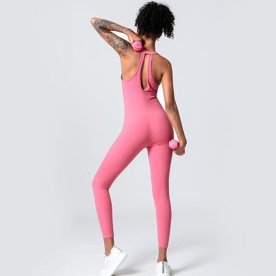 China Canton Sports Breathable Fitness Yoga Set Sportswear Women Yoga Training High Quality Overalls Women's Yoga Set for sale