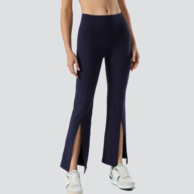 China European and American new high waist breathable thin horn yoga pants hip dance fitness sports leisure pants for sale