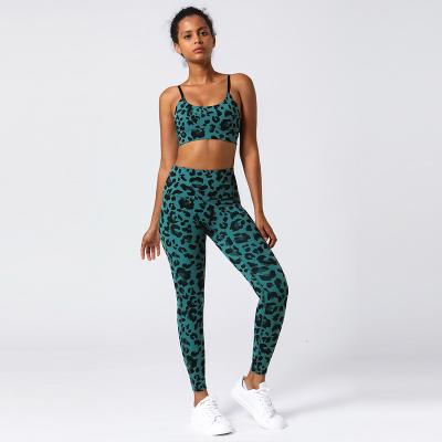 China 2021 Wholesale High Quality Breathable Active Workout Yoga Suit Women Sports Gym Custom Wear 2 Piece Sports Bra And Leggings Yoga Sets for sale