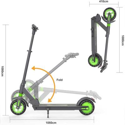 China Unisex Manufacturers 350W 25KM Speed ​​Foldingl Chinese Motor Electric Scooter Warehouse Eu Electric Scooter Adult for sale