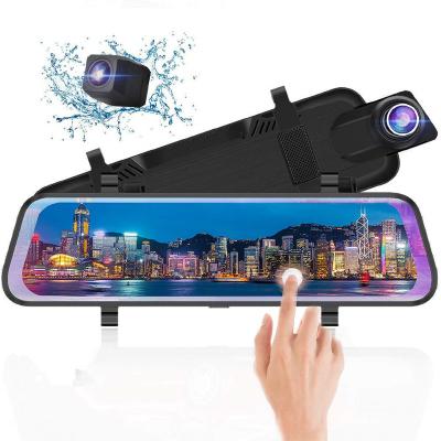 China Loop Recording 10 Inch Full Mirror Dash Cam Touch Screen, Front Backup Media 1080P 170 and 1080P 150 Full H Camera Stream Wide Angle for sale