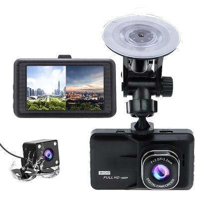 China HD 3 Inch IPS Screen Dual Lens Car Dvr Car Black Box Dashcam 1080P Dual Camera Car Dash Cam Video Recording for sale