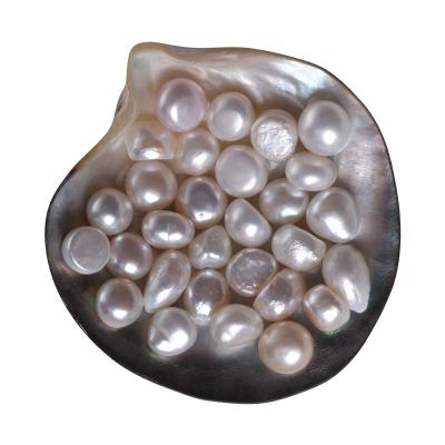 China Freshwater Pearl AA+ Grade 6.5~11.5mm Button Shape Loose Keshi Pearl Natural Freshwater Pearl Real for sale