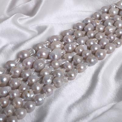 China Freshwater Pearl AAA Grade 15~19x20~30mm 40cm 16 Inch Baroque Pearl Strand Shape Fireball Natural Freshwater Pearl for sale