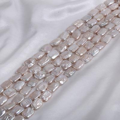 China Freshwater Pearl AA Grade 14-16mm 40cm 16 Inches Square Block Shape Pearl Strand Natural Freshwater Pearl for sale