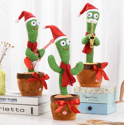 China Plush + Electronic Originals New Design Repeating Singing Dancing Cactus Toy Christmas Dancing Cactus Toy for sale