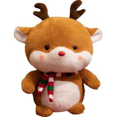 China Cartoon Cute Christmas plush toys cute scarf snowman elk Santa Claus dolls children's dolls for sale