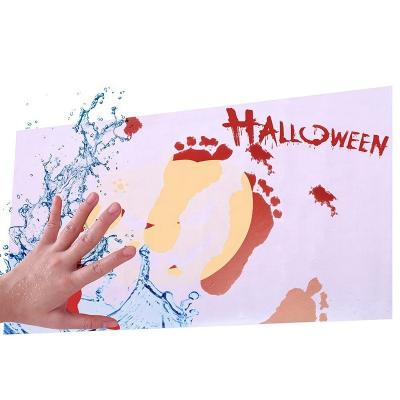 China Cartoon Cute Halloween mat bloody bathroom floor mat turns red when it meets water bathroom mat for sale