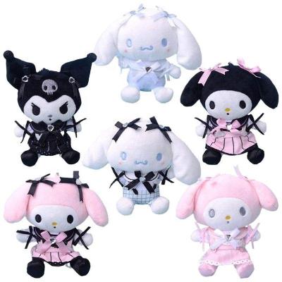 China Cartoon Cute 12cm Sanrio Accessories Sanrio Plush Stationery Keychain Cute Cartoon Kuromi My Melody Kawaii Plush Doll for sale