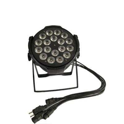 China Hot selling DMX function voice control 18 pcs led 5in rgbwy 1 mix color led wash par dj stage lighting for sale