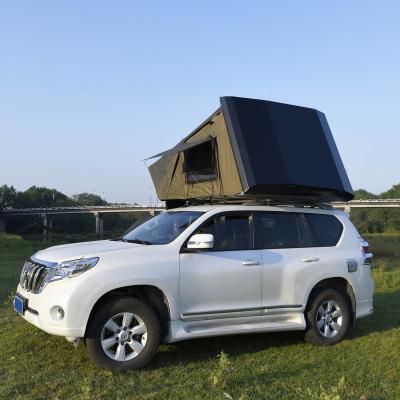 China Shell Top Cars Garage Tent Hardshell 4 Person Waterproof Camping Tent Mini Car Roof Top SUV Car Foldable Aluminum Hard Top Canvas for sale