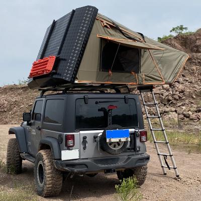 China Extended Type Hardshell Off Road 4x4 Outdoor Vehicle Side Car Tent Aluminum Roof Top Trailer Tent 4 Person Tent for sale