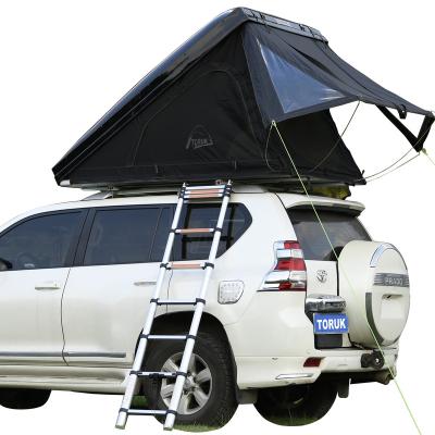 China Extended Type Hardshell Top Tent SUV 4x4 Off Road Car Vehicle Camping Trailer Triangular Top Roof Camper Land Top Tent for sale