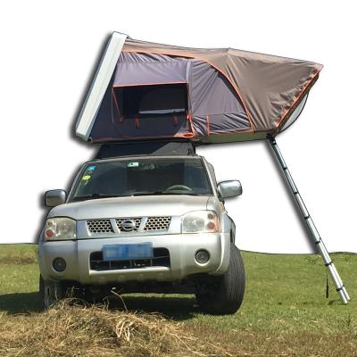 China Extended type 3-4 Person suv Shell Car 4x4 Canvas Camping Trailer Top Tent On Off Road Hard Land for sale