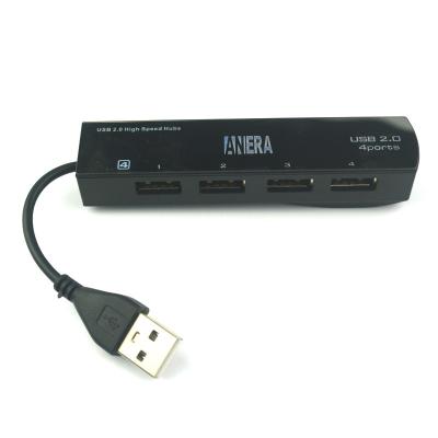 China ANERA Hot Selling High Speed New Thin Slim 4 Ports USB 2.0 HUB with 15cm Cable for Laptop PC Computer AE-HUB4325 for sale