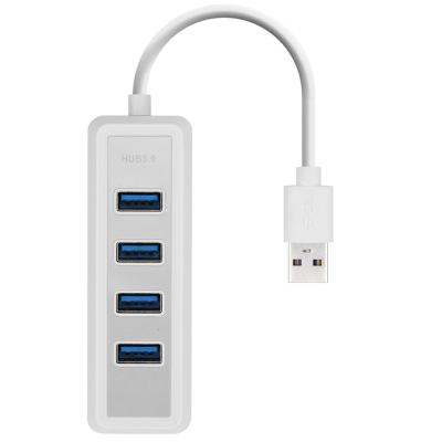 China AE-USB3.0H421 Factory Design New Alloy Direct Sticker of Same Surface 4 Ports 3.0 Portable USB HUB 5Gbps Compact with Cable ANERA 9.5x3.1x1.7cm for sale