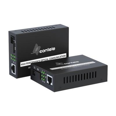 China Contele 10/100M Single Mode Single Mode Fiber Media Converter Contele-100/AB Media Converter 1SC 1RJ45 20KM for sale