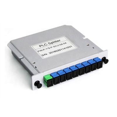 China FTTH 1X8 PLC Splitter Box Cassette Board Inserting PLC Splitter 8 Port Fiber Optic Splitter for sale