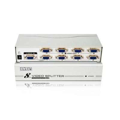 China Metal Shell 250MHz 1 In 8 Out VGA Amplifier Supplement Converter 1x8 VGA Splitter With Cheap Price for sale