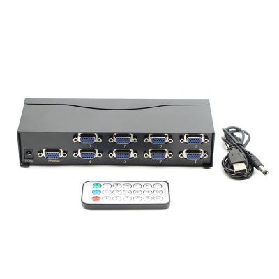 China Metal Shell High Performance VGA Switch With IR Remote 500MHZ 8 Input 1 Output 1080p VGA Switch for sale