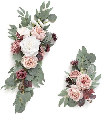 China Wedding Gifts Artificial Flower Swag for Wedding Ceremony Dusty Rose and Mauve Sign Floral Decoration for sale