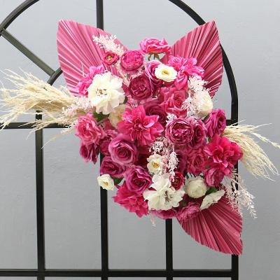 China Wedding Flower Arrangements Factory direct sale dried flowers flower row decoration arch background platform arch handmade artificial flower arrangement for sale