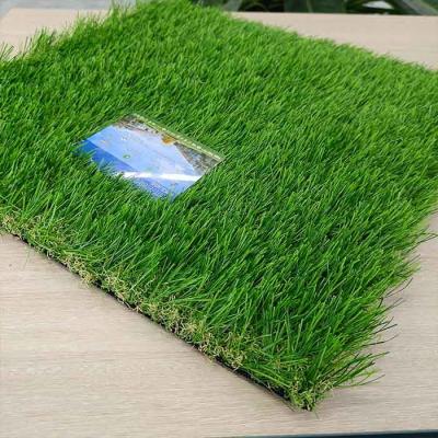 China Environmental Protection  40mm C Shape Landscape Green Artificial Fake Turf  With Drainage Holes for sale