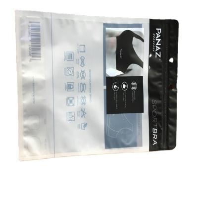 China Recyclable Custom Plastic Underwear Zipper Zipper Lock Clear LOGO Swimming Clothes Packaging Bag for sale