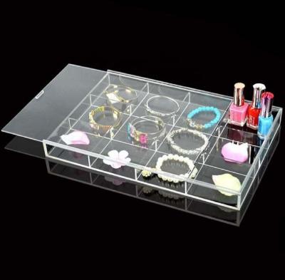 China Wholesale custom logo big stocked clear jewelry box elelash shoe makeup acrylic storage for sale