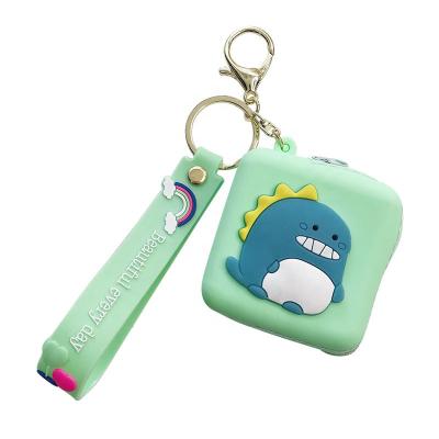 China Fashional Souvenir Gifts Creative Silicone Cute Pouch Purse With Cartoon Pattern Key Chain For Girls Accessories Car Gifts for sale