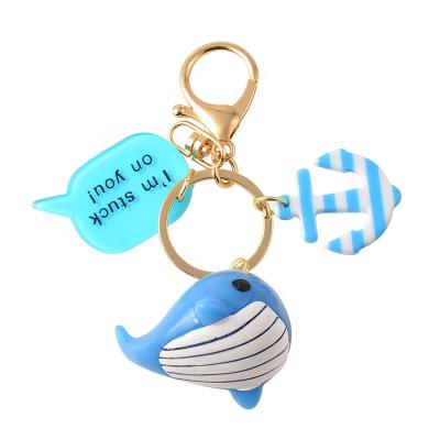 China Fashional Souvenir Gifts Customized Promotional Cute Soft Rubber Key Ring Key Chain Whale Keychain PVC for sale