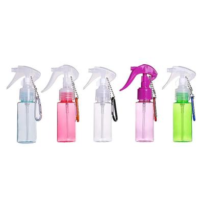 China 60ML Pet Carabiner Cosmetic Colorful Empty Hook Trigger Plastic Bottle for sale