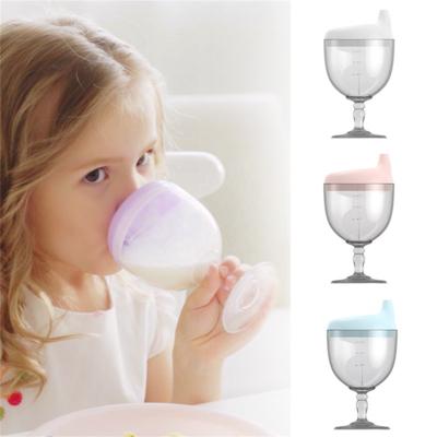 China Hot Selling Eco-friendly Plastic PP Stocked Feeding Water Tumbler Infant Study Cups With Platypus Mouth Shape for sale