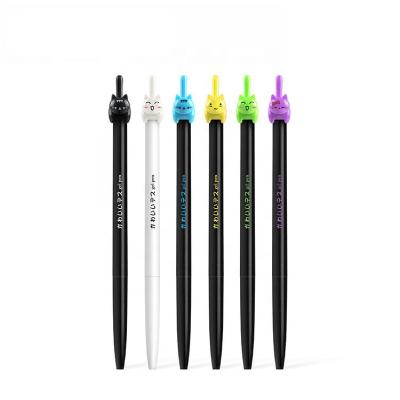 China Normal cute cat cartoon pen with gel ink school stationery for wholesale for sale