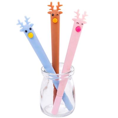 China Best Selling Normal Creative Gel Pen For Christmas Stationery School Children Cartoon Pen for sale