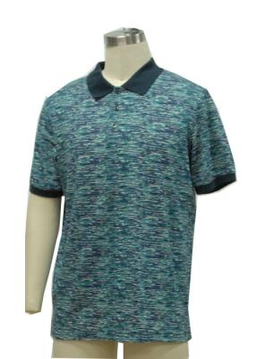 China Fitted Mens Patterned Polo Shirts , Classic Polo Solid Color T Shirts 100% Cotton Slub Yarn for sale