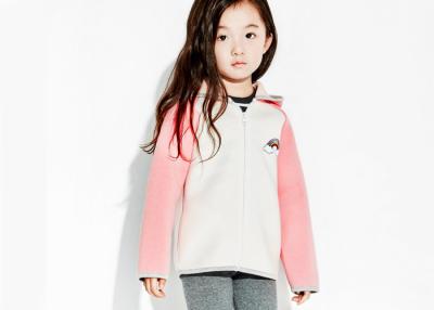 China Small Collor Girls Hooded Sweatshirt , Kids Girls Zip Up Hoodie OEM Avaliable for sale