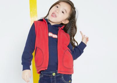 China Beautiful Kids Girls Clothes Hidden Zipper Girls Polar Fleece Vest 100% Polyester for sale