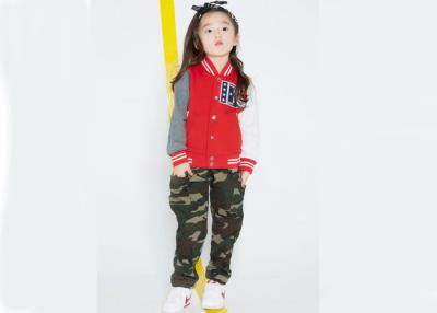 China Spring / Fall Kids Girls Clothes Children'S Baseball Jackets Fashion Rubber Print for sale