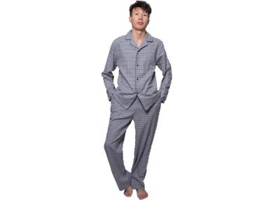 China Yarn Dye Stripe 100% Cotton Flannel Checked Pyjamas Long Sleeve Long Pant for sale