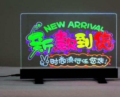 China Flashing Illuminated Erasable Neon LED Writing Board Menu Table Sign with Controller LED Message Board Display LED Sign for sale