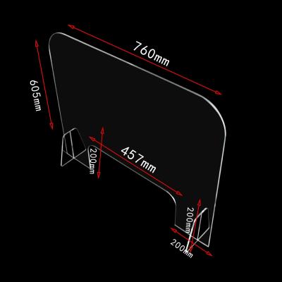 China Protective Virus Shield for Counter & Desk - Freestanding Clear Acrylic Shield  Sneeze Guard for sale