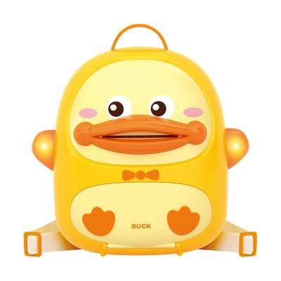 China Cartoon Duck Children Bank Toy Plastic Piggy Bank Backpack Animal Bank Toys With Light Music Money BoxesBoxes for sale