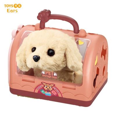 China Hot Sale Role Play Interactive Pretend Game Children Dress Up Dog Plush Pet Cage Educational Toy 76.5*37.5*58.5 for sale